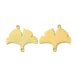 Золотой Ионное покрытие (ip) 304 подвески из нержавеющей стали для ручной полировки, лист ссылки, золотые, 18x19.5x1 мм, отверстие : 1.5 мм