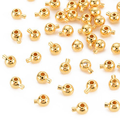 Real 18K Gold Plated Rack Plating Brass Beads, Nickel Free, Real 18K Gold Plated, 4x3x2mm, Hole: 0.6mm