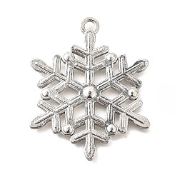 Платина Подвески из сплава , без кадмия и без свинца, прелести снежинки, платина, 43x34x2 мм, отверстие : 2.5 мм, Около 165 шт / 1000 г
