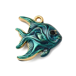 Fish 304 нержавеющей стальной эмали подвески, ионное покрытие (ip), без кадмия, без никеля и без свинца, золотые, рыба, 17x15.5x6.5 мм, отверстие : 1.4 мм