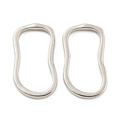 Platine Anneaux connecteurs en alliage, ovale, platine, 20x11x1.5mm, diamètre intérieur: 18x8 mm