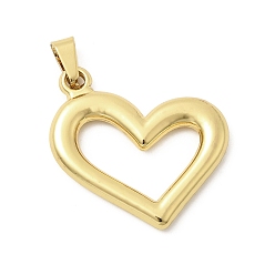 Сердце 304 подвески из нержавеющей стали, золотые, геометрические прелести, сердце, 28.5x29.5x3.5 мм, отверстие : 6.5x3.5 мм
