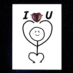 Золотой Обсидиан Натуральный золотой блеск обсидиана сердце дисплей украшения, с бумажными карточками, фигурка для украшения дома, энергетический камень рейки для исцеления, 15 мм