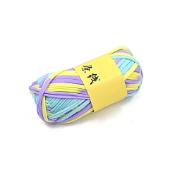 Flieder Polyester-Stoffgarn, zum Handstricken mit dickem Faden, Garn häkeln, Flieder, 2.2 mm, ca. 38.28 Yards (35 m)/Knüll