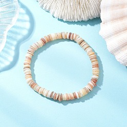 пшеница Браслеты из натуральных пресноводных ракушек в форме диска для мужчин и женщин, цвет пшеницы, 1/4 дюйм (0.7 см), внутренний диаметр: 2-1/8 дюйм (5.5 см)