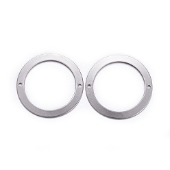 Stainless Steel Color Tarnish Resistant 201 Stainless Steel Links connectors, Ring, Stainless Steel Color, 24x0.5mm, Hole: 1mm