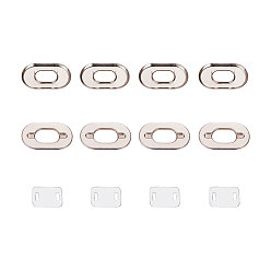 Platinum Iron Purse Twist Turn Lock Sets, Platinum, 37x21x15mm, 10sets/box
