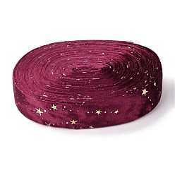 Индийский Красный Двусторонняя бархатная лента из полиэстера, для подарочной упаковки и украшения праздника, звезда картины, Индийская красная, 1 дюйм (25 мм)