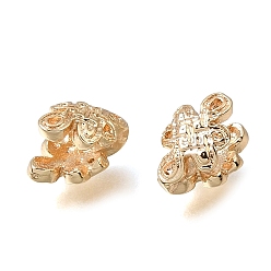 Real 18K Gold Plated Brass Cuff Earrings, Chinese Knot, Real 18K Gold Plated, 9x5.5x6.5mm