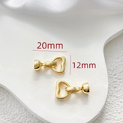 Золотой Латунь раз по сравнению с застежками, для изготовления ювелирных изделий, золотые, 20x12 мм
