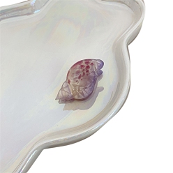 Средний Фиолетовый Акриловые коготь заколки, аксессуары для волос для женщин и девочек, раковина, средне фиолетовый, 35x25 мм