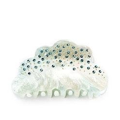 Аквамарин Заколки для волос с когтями из ацетата целлюлозы (смола), аксессуары для волос для женщин и девочек, аквамарин, 83x45x50 мм