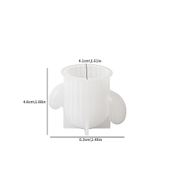 Белый Силиконовые формы для кактусов, формы для свечей, формы для литья гипсовой смолы, белые, 6.3x4.1x4.8 см