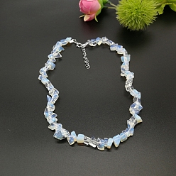 Опал Ожерелья из бисера с опаловой крошкой для женщин, 16.93 дюйм (43 см)