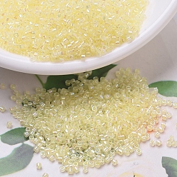 (DB0053) Светло-желтый Хрустальный AB Бусины miyuki delica, цилиндр, японский бисер, 11/0, (дБ 0053) светло-желтого цвета, 1.3x1.6 мм, Отверстие: 0.8 мм, о 2000 шт / бутылка, 10 г / бутылка