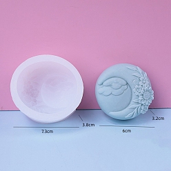 Белый Пищевые силиконовые формы, для мыловарения своими руками, цветок и луна, белые, 73x38 мм