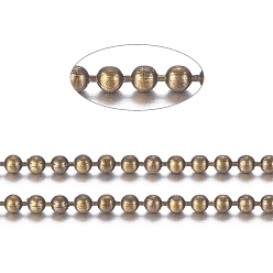 Antique Bronze Brass Ball Chains, Long-Lasting Plated, Soldered, with Spool, Cadmium Free & Nickel Free & Lead Free, Antique Bronze, 1mm, about 301.83 Feet(92m)/roll