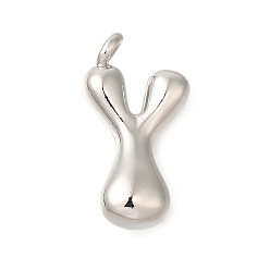 Letter Y Стойки обшивки латунные подвески, без кадмия и без свинца, подвески с буквой az~z, Письмо Y, 22x12x5.5 мм, отверстие : 3.5 мм