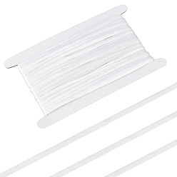 Blanc 1 ruban de satin, pour accessoires de vêtement, décoration cheongsam, avec carte d'affichage en carton 1pc, blanc, 1/4 pouces (5.5 mm), environ 27.34 yards (25m)/ensemble