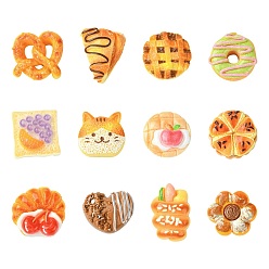 (52) Непрозрачная лаванда 60 шт. 12 стили непрозрачные рсин кабошоны, искусственный хлеб, разнообразные, разноцветные, 17~23.5x16.5~21.5x7.5~10.5 мм, 5 шт / стиль