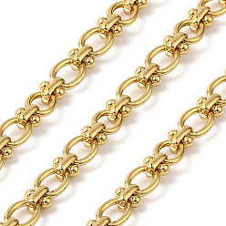 Золотой 304 из нержавеющей стали цепи Роло, отрыгивающие цепи, ионное покрытие (ip), несварные, круглый шарм, с катушкой, золотые, 7.5x6.5x4 мм