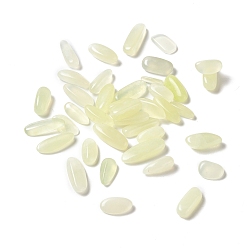 New Jade Natural New Jade Beads, No Hole/Undrilled, Nuggets, 14.5~25x6~9x5~6.5mm, about 300pcs/500g