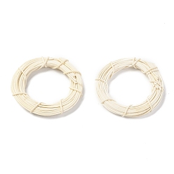 Белый Форма круга ротанг лоза ветка венок обруч, для поделок пасха рождественская вечеринка декоры, белые, 8x1~1.3 см, Внутренний диаметр: 5 cm