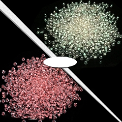 Лосось Светящиеся прозрачные круглые стеклянные бусины, ювелирные аксессуары своими руками, светящиеся в темноте бусы, salmon, 3 мм, 450 г