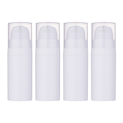 White 10ml Buckle Vacuum Lotion PP Plastic Pump Bottles, Refillable Bottles, White, 7.7cm, Capacity: 10ml(0.34 fl. oz)