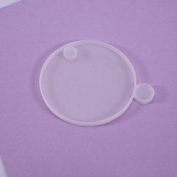 Белый Плоские круглые силиконовые формы для лотков, формы для литья смолы, для самодельного вращающегося ящика для хранения, белые, 103x7 мм