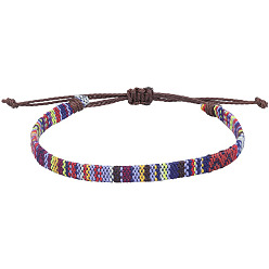 Разноцветный Регулируемые браслеты в стиле бохо из хлопка и льна, плетеные для дружбы, красочный