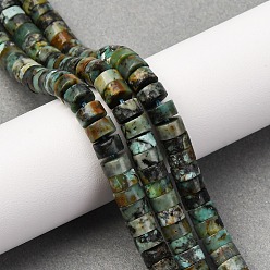 Африканский Бирюза(яшма) Бусы натуральная африканская бирюза (яшма), диск, Heishi бусы, 6x3.5 мм, отверстие : 0.8 мм, около 113~114 шт / нитка, 14.92'' (37.9 см) ~ 15.08'' (38.3 см)