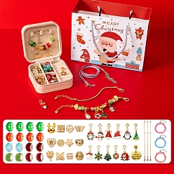 Золотой Комплекты рождественских браслетов и ожерелий своими руками, включая бусины, , цепи, ожерелья, золотые, 5-7/8x5-1/2x2-3/4 дюйм (15x14x7 см), 46 шт