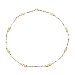 Золотой Ионное покрытие (IP) 304 ожерелье из прямоугольной цепи из нержавеющей стали, золотые, 17.64 дюйм (44.8 см)