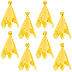 Yellow 8Pcs Polyester Penalty Flag, Tossing Flag, with EVA Ball, for Rugby Referee Prop, Yellow, 235x200~275x0.5mm