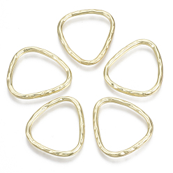 Light Gold Alloy Linking Rings, Triangle, Light Gold, 24x22x2mm, Inner Diameter: 18x20mm