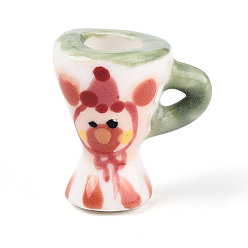 Помидор Украшение для кружки из фарфора ручной работы, Ручной обращается фарфор Famille Rose, аксессуары для микроландшафта, помидор, 23.5~25.5x17.5~19x24.5~25 мм