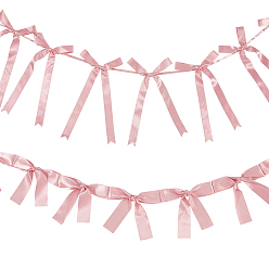 Бледно-Розовый 2 стили баннеров с бантом из ткани, для вечеринок, фестивалей, украшений для дома, розовый жемчуг, 1480~1780 мм