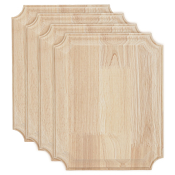 Цвет Древесины 4 шт. деревянные подставки для дисплеев, доски для презентации ювелирных изделий, деревесиные, 25x20x1.65 см