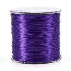 Индиго Плоская эластичная кристаллическая струна, эластичная нить для бисера, для изготовления эластичного браслета, индиговые, 0.5 мм, около 328.08 ярдов (300 м) / рулон