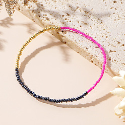 (52) Непрозрачная лаванда Цветные стеклянные круглые бусины, растягивающиеся браслеты для женщин, разноцветные, внутренний диаметр: 6-7/8 дюйм (17.5 см)