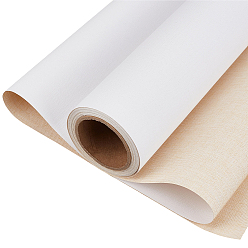 Белый Детское творческое искусство живопись смешанная пряденая льняная ткань, белые, 280x0.2 мм, 5 м / рулон