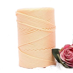 Персиковый Слойка Пряжа из ткани чинлон, для ручного вязания толстой нити, пряжа для вязания крючком, розовые, 4~5 мм