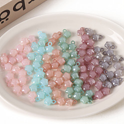 (52) Непрозрачная лаванда Имитация подвески желе акриловые, звезда, разноцветные, 18x14.3x8.9 мм, отверстие : 3.6 мм, 490 шт / 500 г