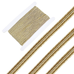 Темный Хаки 48 ярдов плоский нейлоновый эластичный шнур/лента, с резиной внутри, швейные принадлежности для одежды, Темный хаки, 3 мм