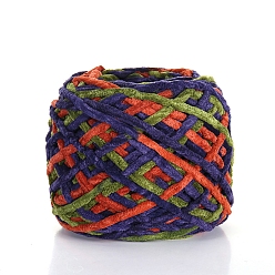 Коралловый Хлопчатобумажная пряжа, бархатные хлопковые нитки для ручного вязания, для детского свитера, шарфа, ткани, рукоделия, ремесла, сегмент окрашенный, коралл, 7 мм