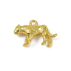 Настоящее золото 18K Латунные подвески, леопардовые прелести, долговечный, без кадмия и без свинца, стойки покрытие, реальный 18 k позолоченный, 9x14x3.5 мм, отверстие : 1.2 мм
