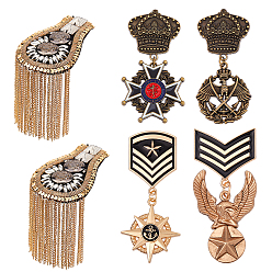 (52) Непрозрачная лаванда Булавка на лацкан из цинкового сплава, шеврон брошь медаль для мужчин, разнообразные, разноцветные, 65x30x1.5 мм