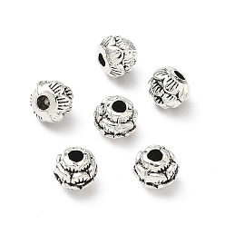Античное Серебро Тибетский стиль цветка сплава разделительные бусины, античное серебро, 5x4.5 мм, отверстие : 1.7 мм