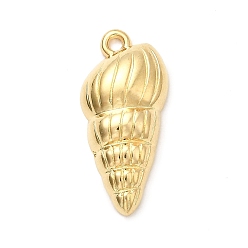 Shell Shape 304 подвески из нержавеющей стали, обереги от морских организмов, золотые, формы раковины, 22x10x4 мм, отверстие : 1.4 мм